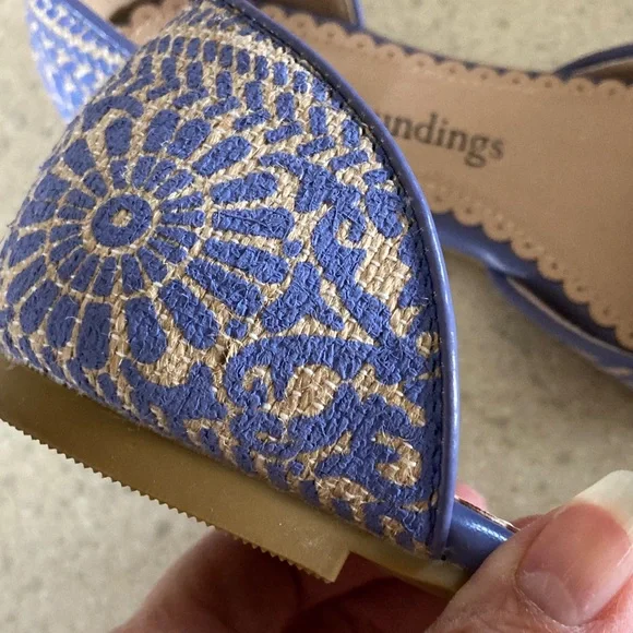 Soft Surroundings Intricate Blue and Cream Loafers - Picture 4 of 9